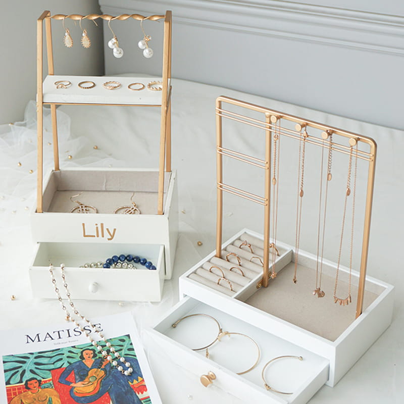 جا جواهرات دست ساز سفارشی، انبار مجموعه جواهرات، گوشواره گردنبند رومیزی گوشواره جواهرات سازمان دهنده