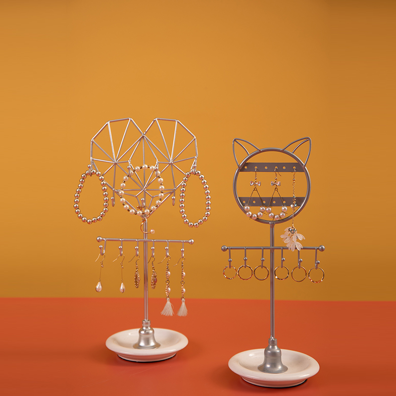 نگه دارنده جواهرات گردنبند گربه به شکل قلب عشق فلزی سفارشی