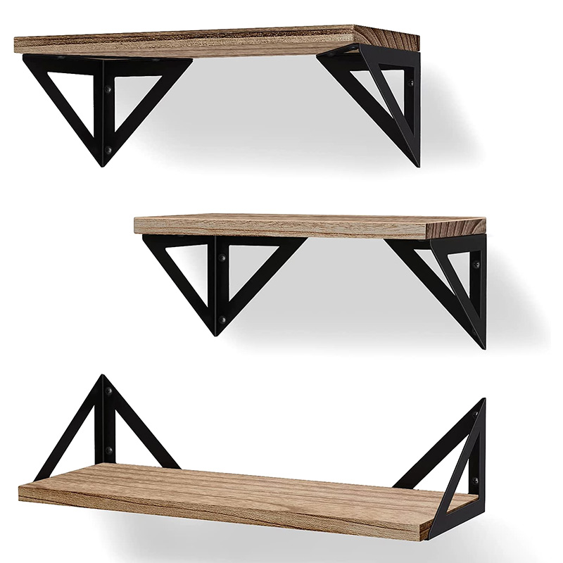 قفسه تزیینی دیواری دکوراسیون آنتیک چوبی قفسه شناور معلق نصب مبلمان دکوری قفسه دیواری چوبی